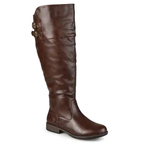 Journee Collection Women's Extra Wide Calf Tori Boot Stable Structure Protective Finish Comfort Seeker