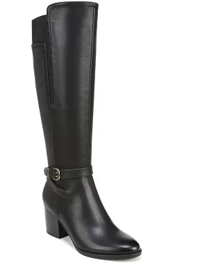 Uptown Womens Faux Leather Wide Calf Knee-High Boots Practical Build Weekend Trip