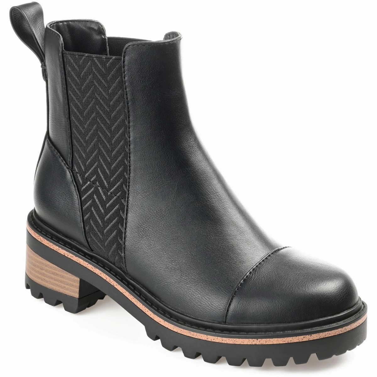 Light Weight Mirette Womens Lugged Sole Faux Leather Booties