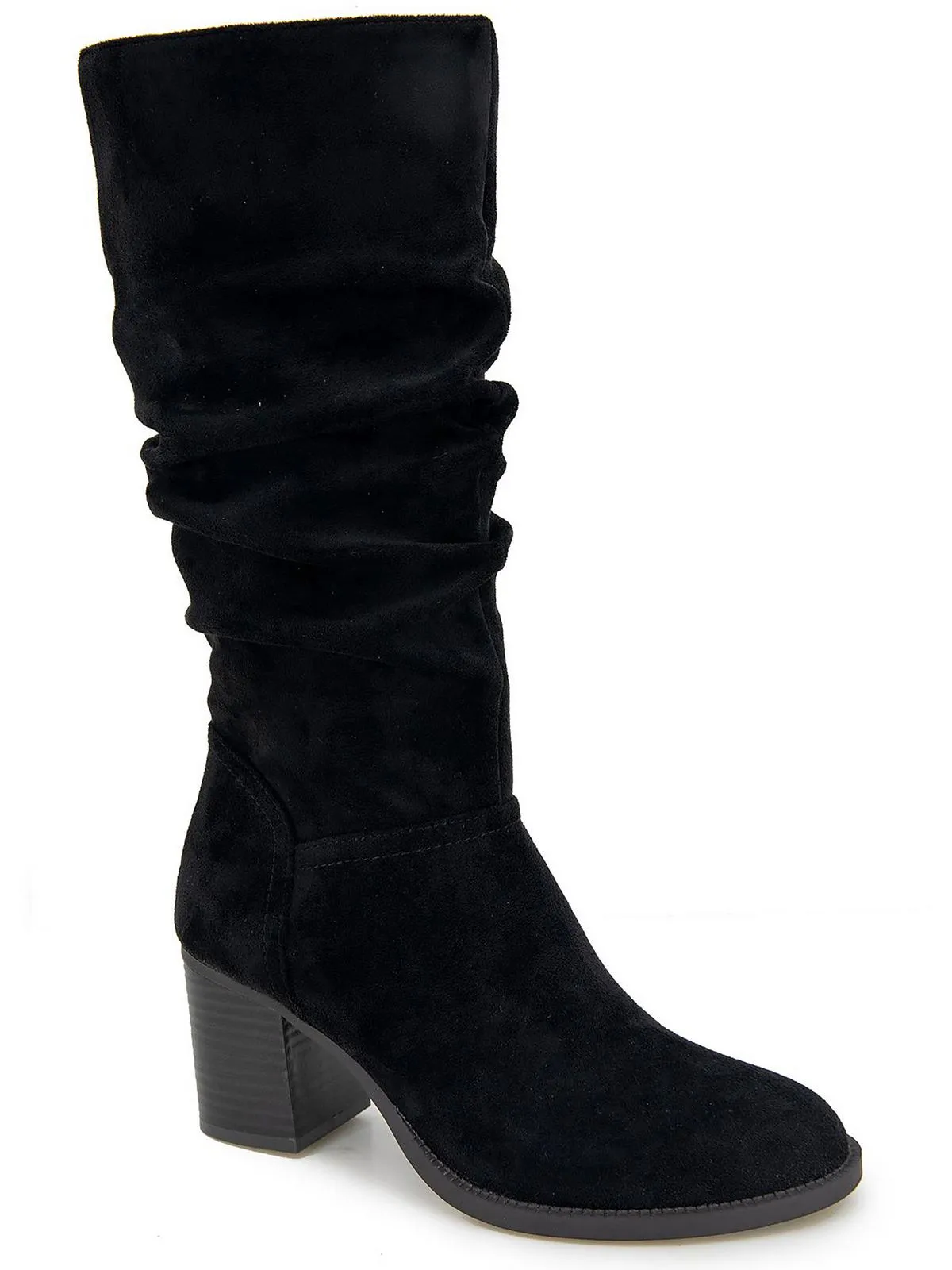 Sonia Womens Faux Suede Casual Mid-Calf Boots Waterproof Upper
