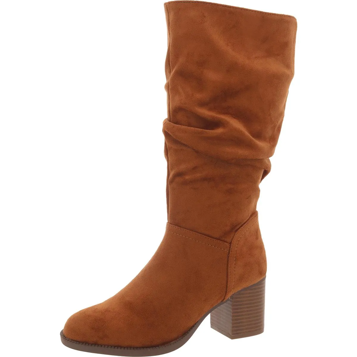 Mud Resistant Trail Exploration London Edge Sonia Womens Faux Suede Casual Mid-Calf Boots