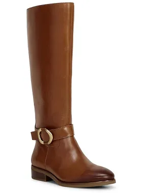 Outback Travel Samtry Womens Leather Stacked Heel Knee-High Boots