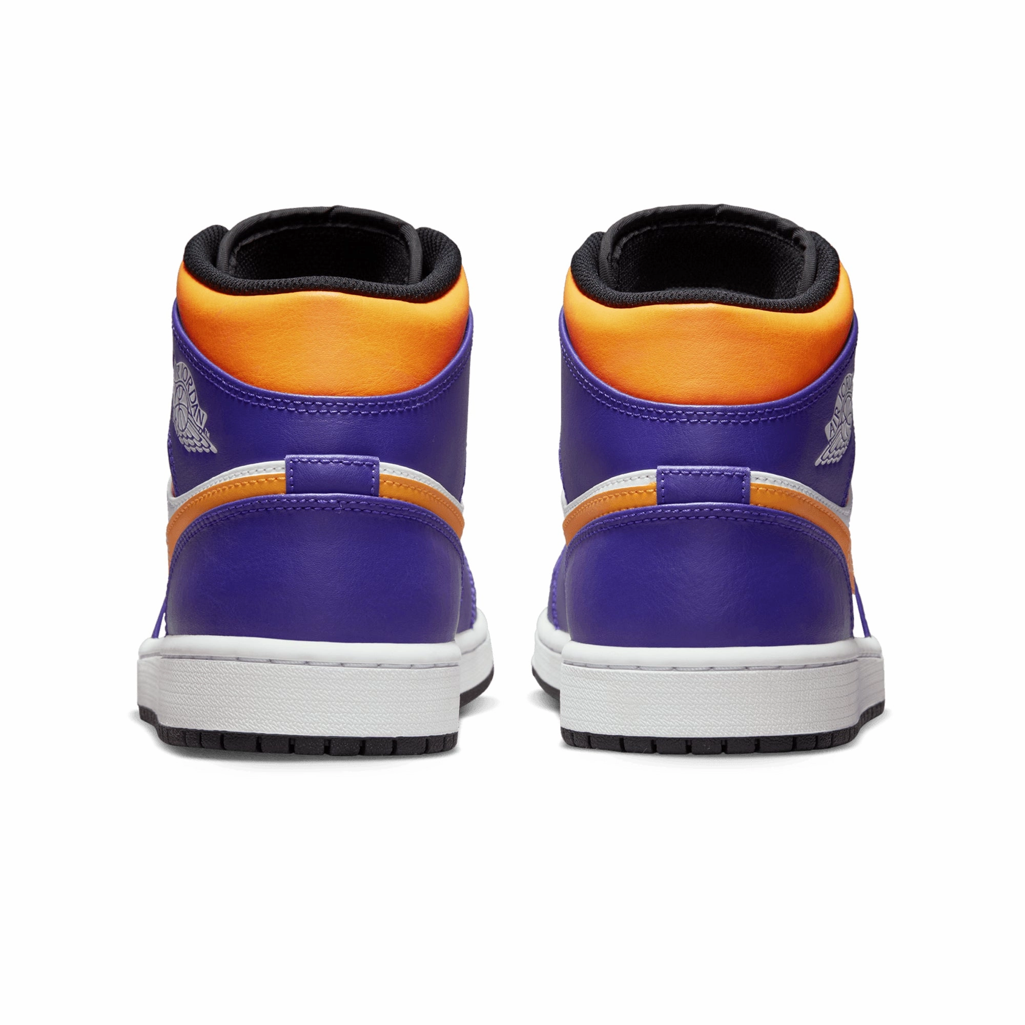 Air Jordan 1 Mid 'Lakers' DQ8426-517 Sock Like Fit Tech Ventilated Tongue
