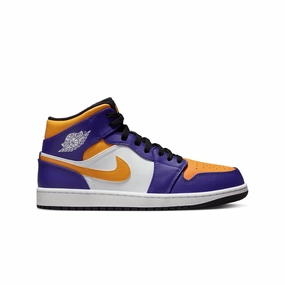 Orthotic Friendly Footbed Air Cushion Air Jordan 1 Mid 'Lakers' DQ8426-517