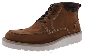 Clarks Men's Barnes Mid Oxford Boot light texture