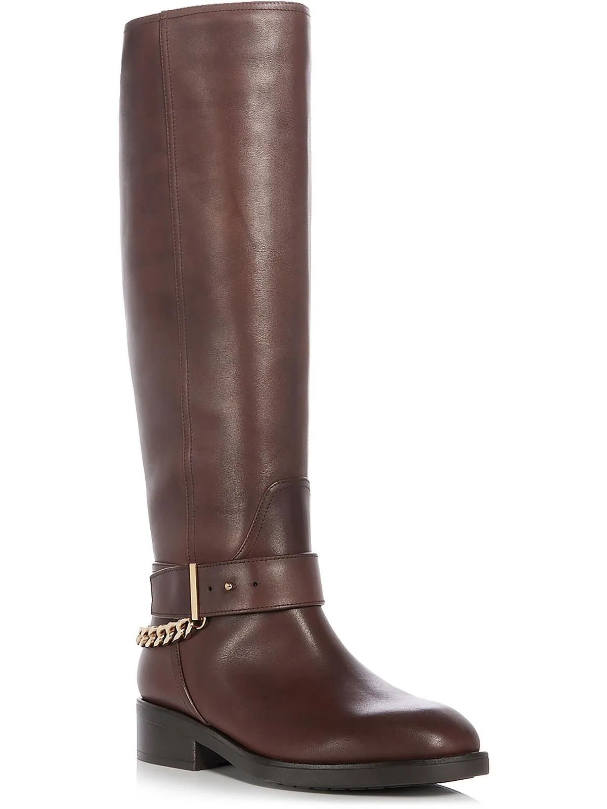 Daily Function Low Profile Rainy Day Commuter RILEY Womens Leather Round toe Knee-High Boots