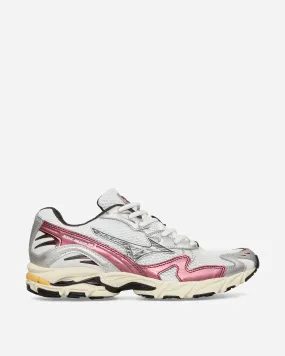 Wave Rider 10 Sneakers White / Black Sand / Syrah Asymmetric Lacing Designs Layered Chic