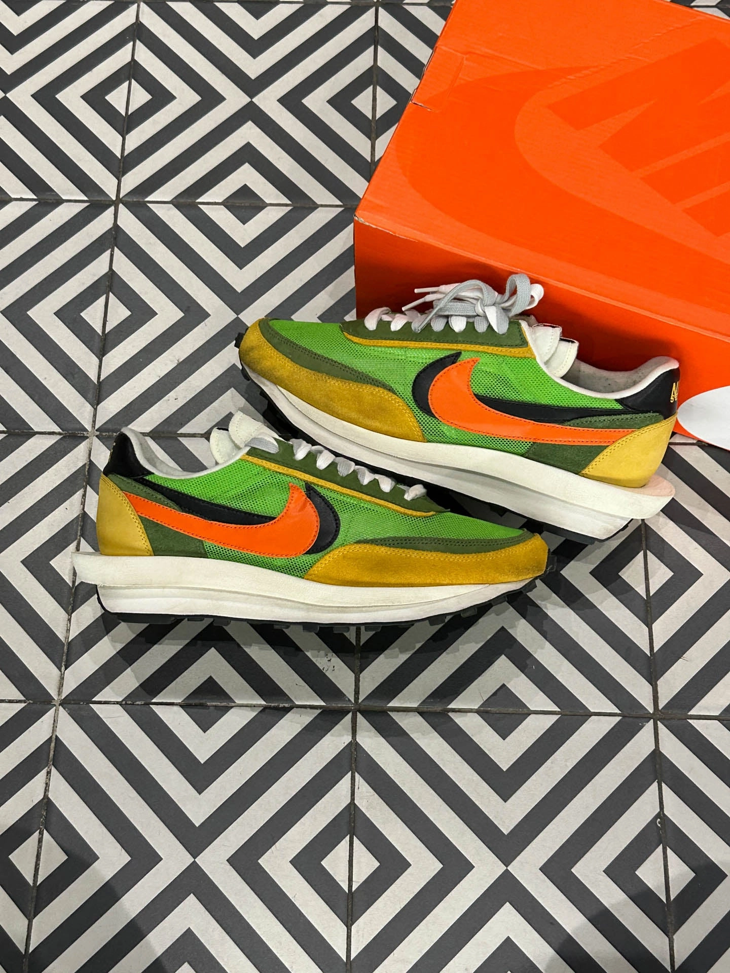 Sacai LD Waffle Green Gusto (Taille 45) Style Play Drive Motion