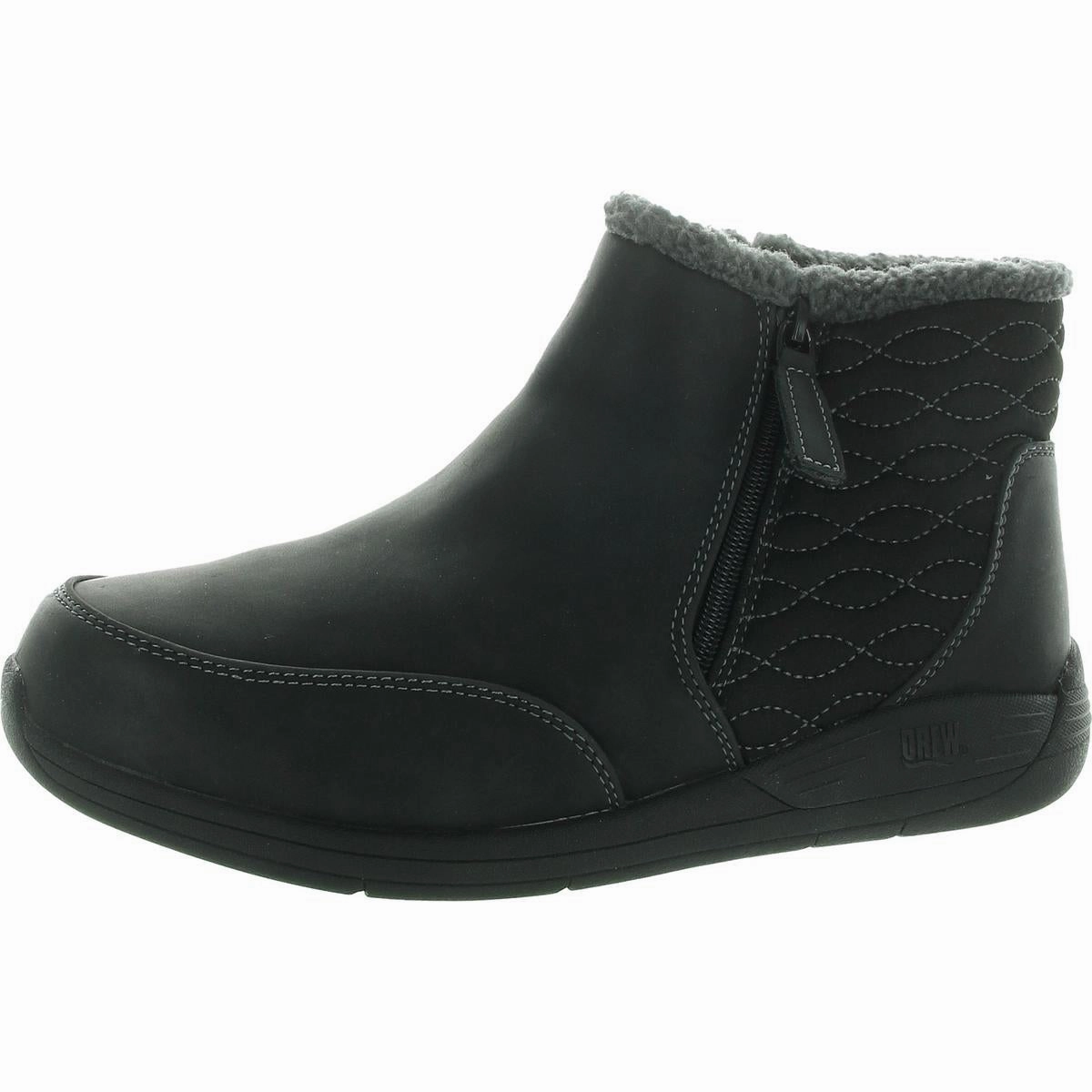 zipper Tabby Womens Double Zipper Faux Leather Winter & Snow Boots