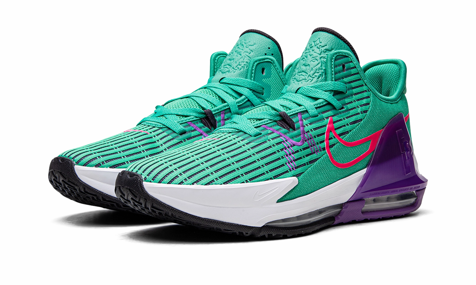 Endurance Support LeBron Witness VI "Clear Emerald / Wild Berry"