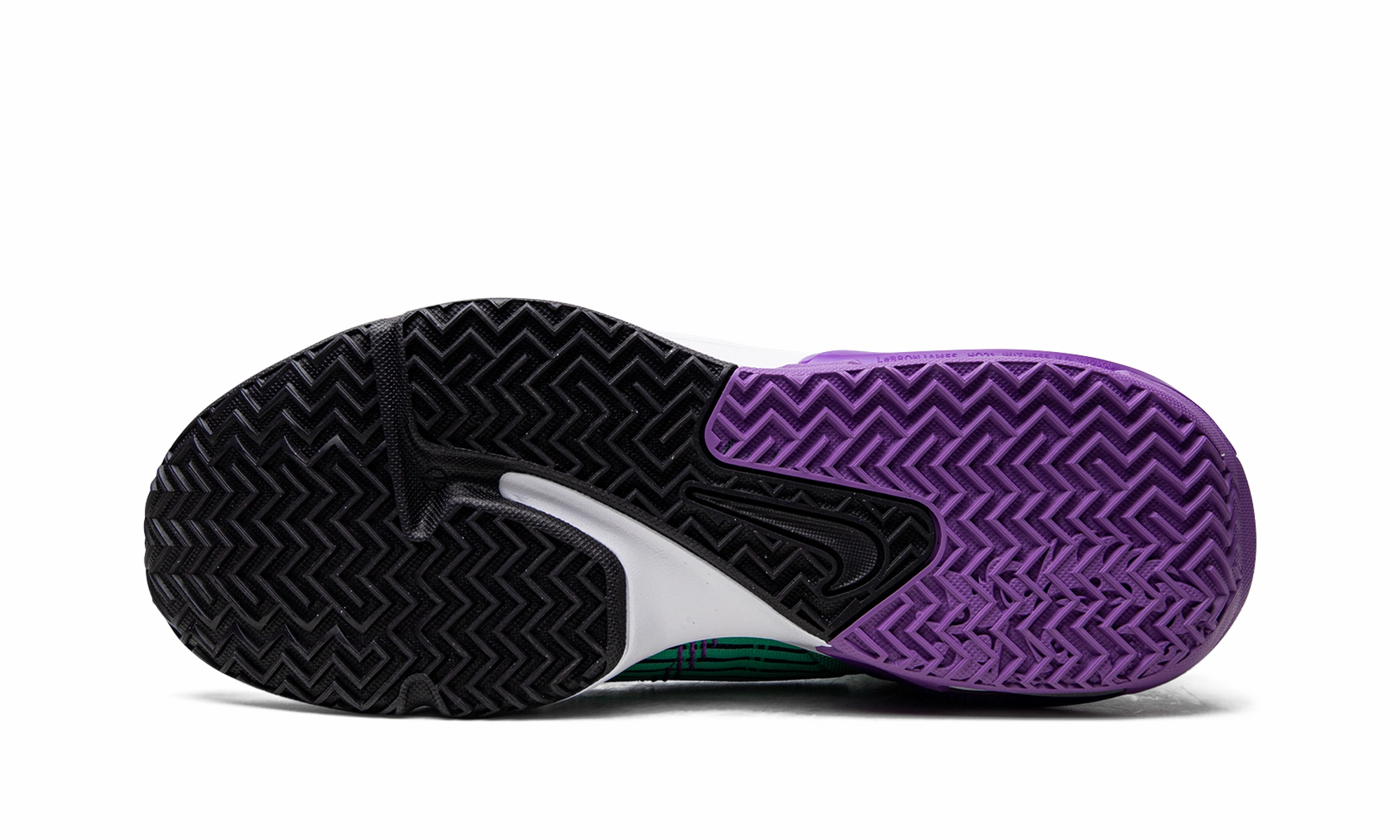 Strategic Traction Pattern Motion Control Plate LeBron Witness VI "Clear Emerald / Wild Berry"