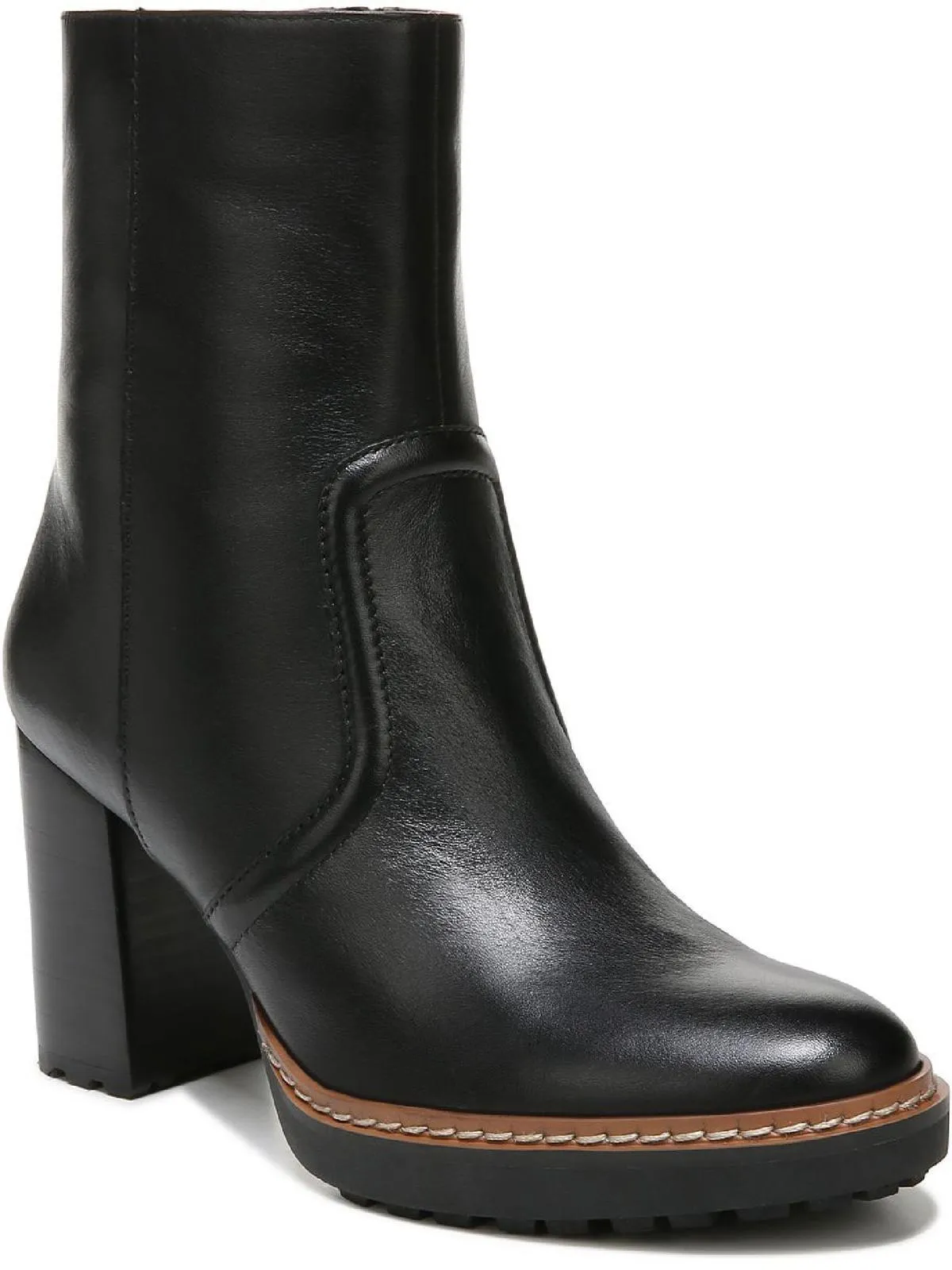 Catie Womens Leather Heels Mid-Calf Boots compression