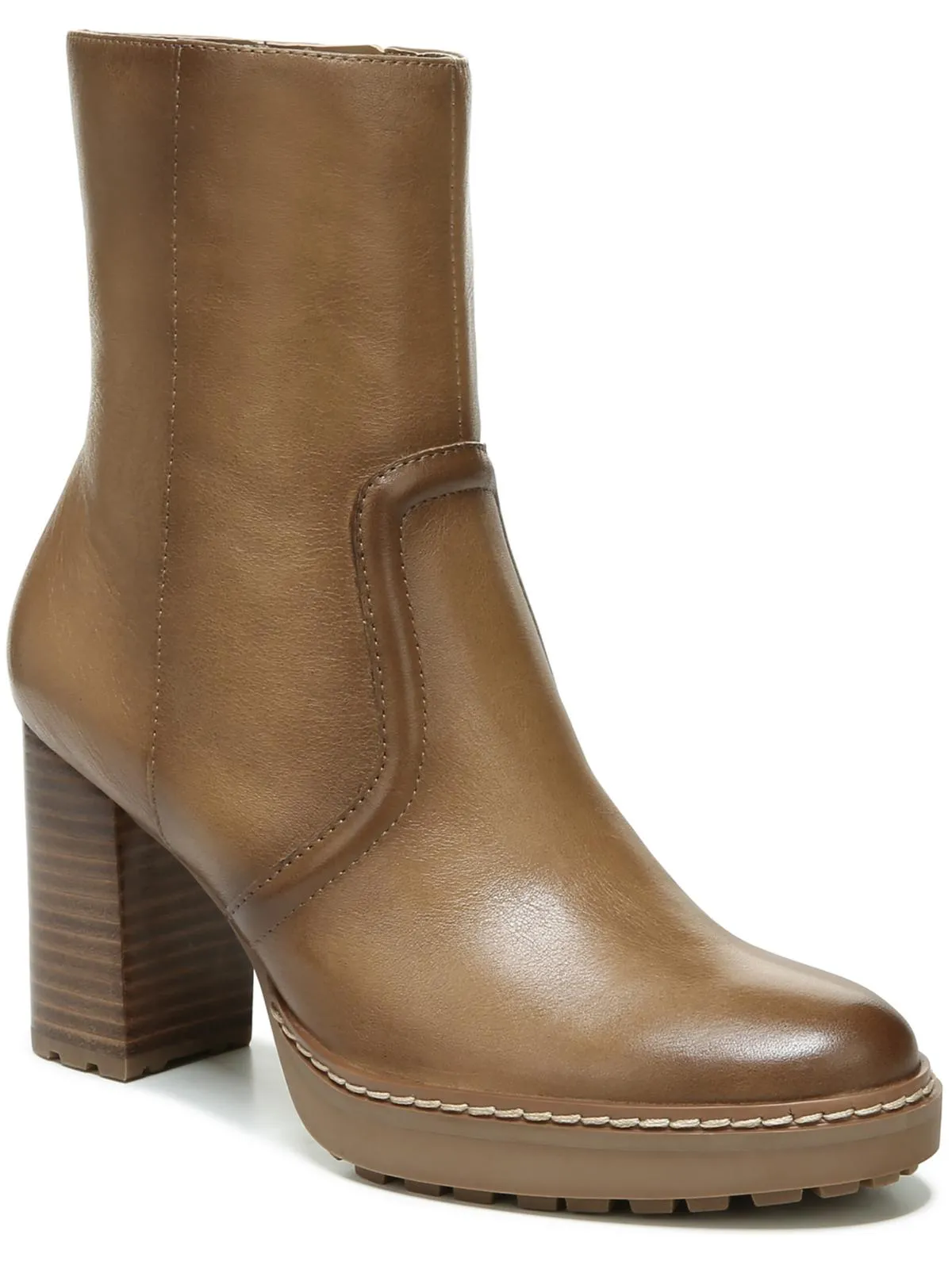Catie Womens Leather Heels Mid-Calf Boots Practical Build Everyday Style
