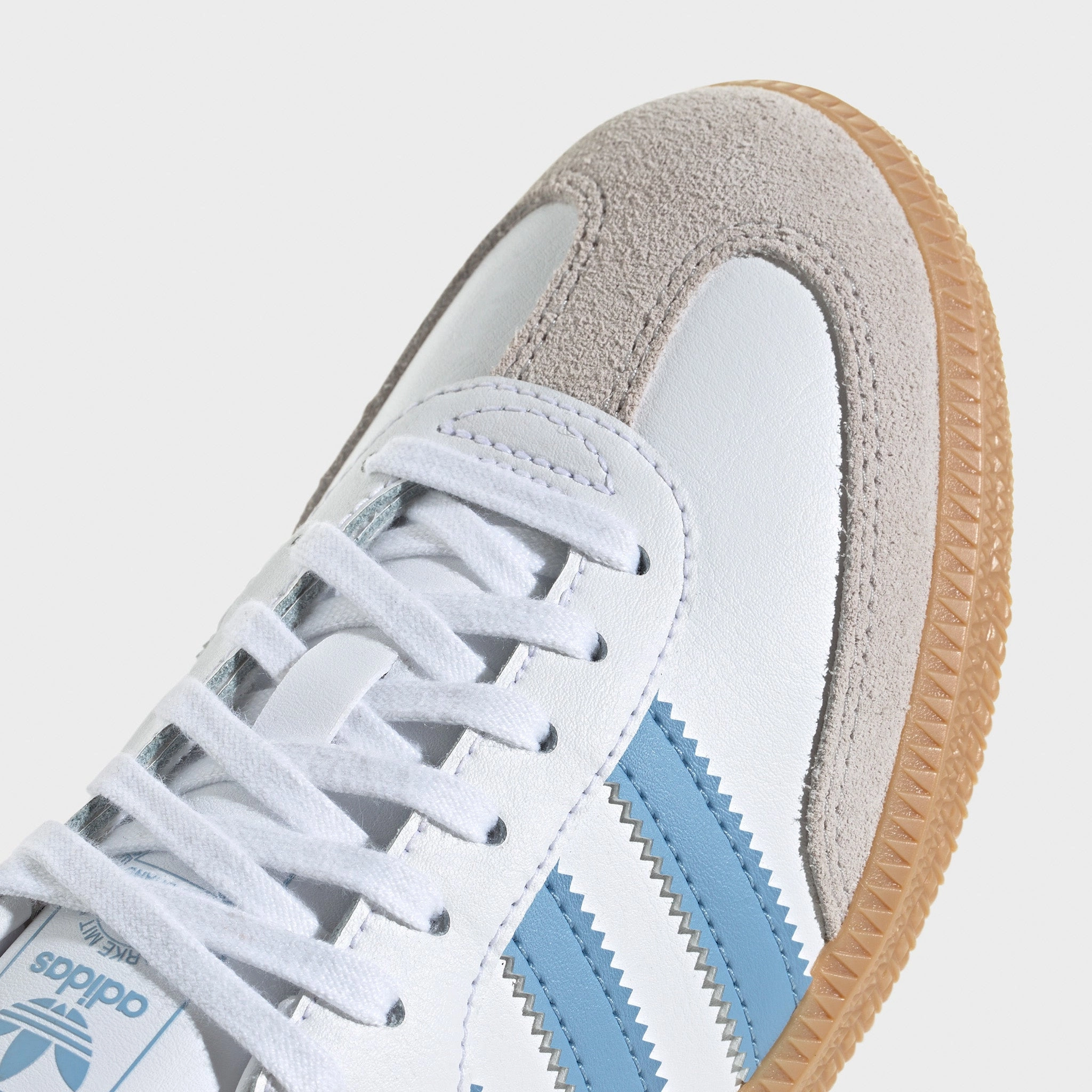 adidas Juniors' Samba OG White / Ash Blue - Gum Toe Space Comfort   padding