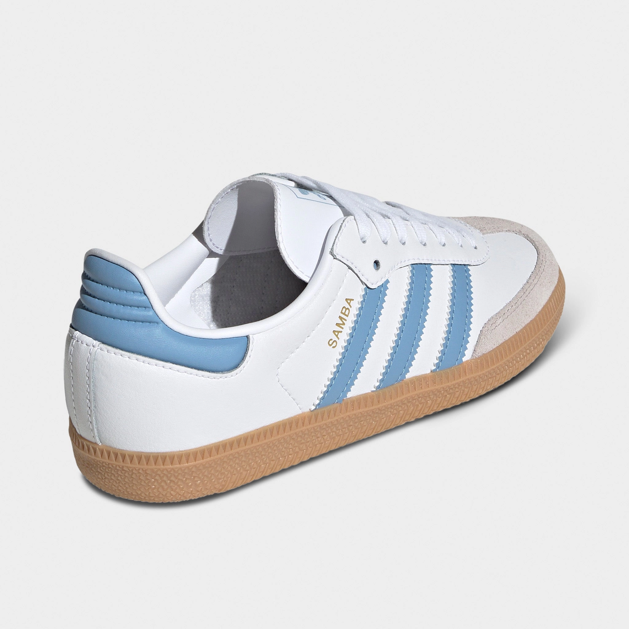 Slow Hike Rain Hike adidas Juniors' Samba OG White / Ash Blue - Gum
