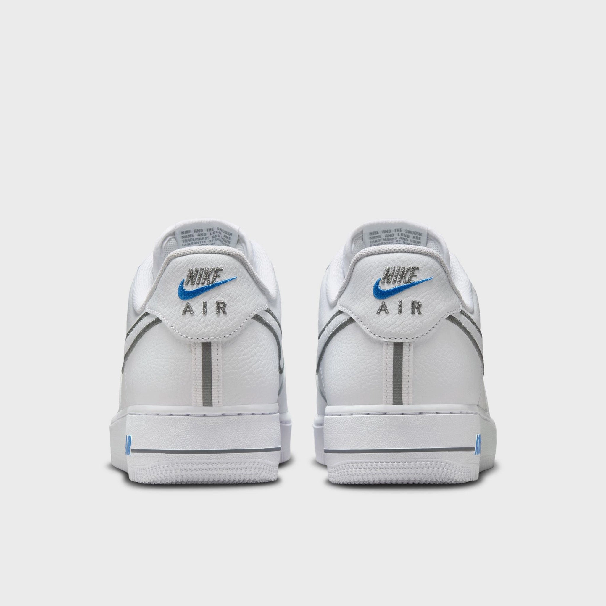 Nike Air Force 1 '07 White / Cool Grey - Photo Blue Impact Zone Flexible Sole Design