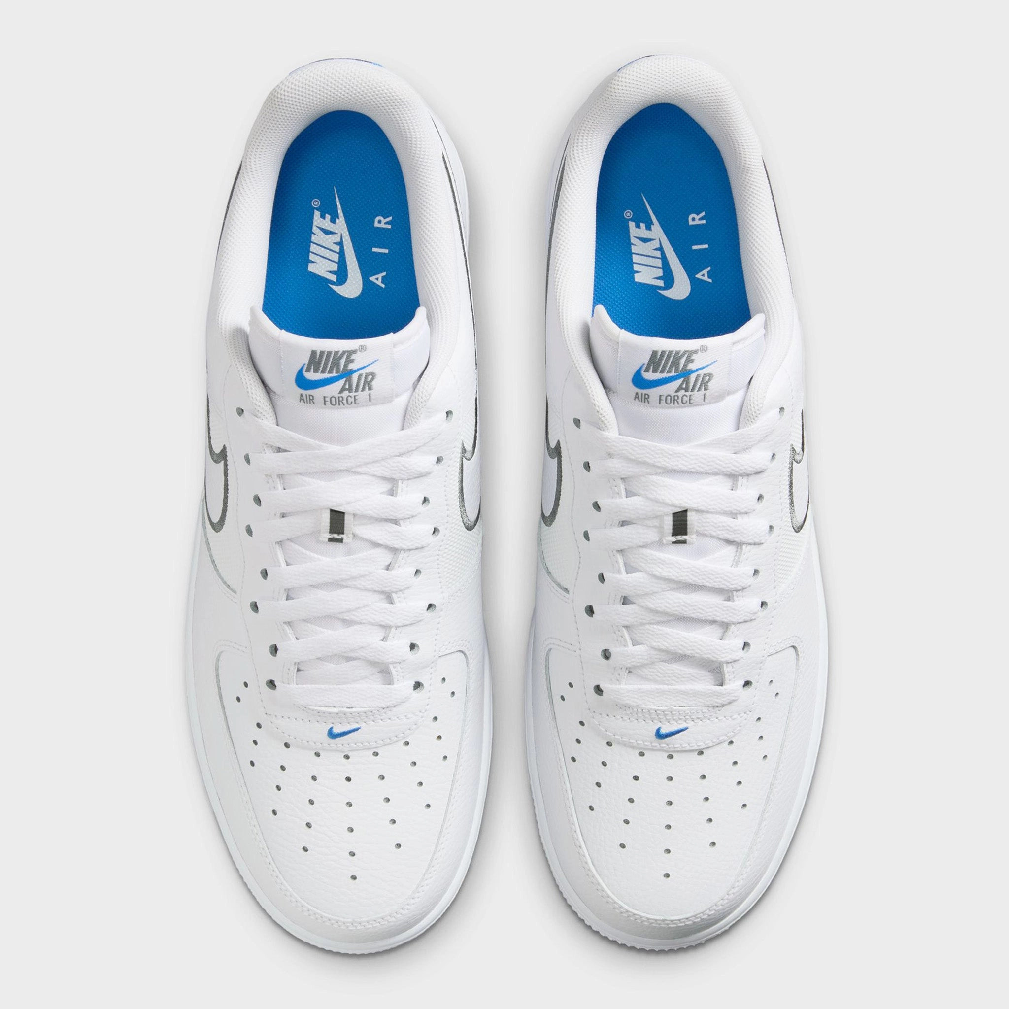 Sneakers Shock Absorption Responsive Bounce Pro Nike Air Force 1 '07 White / Cool Grey - Photo Blue