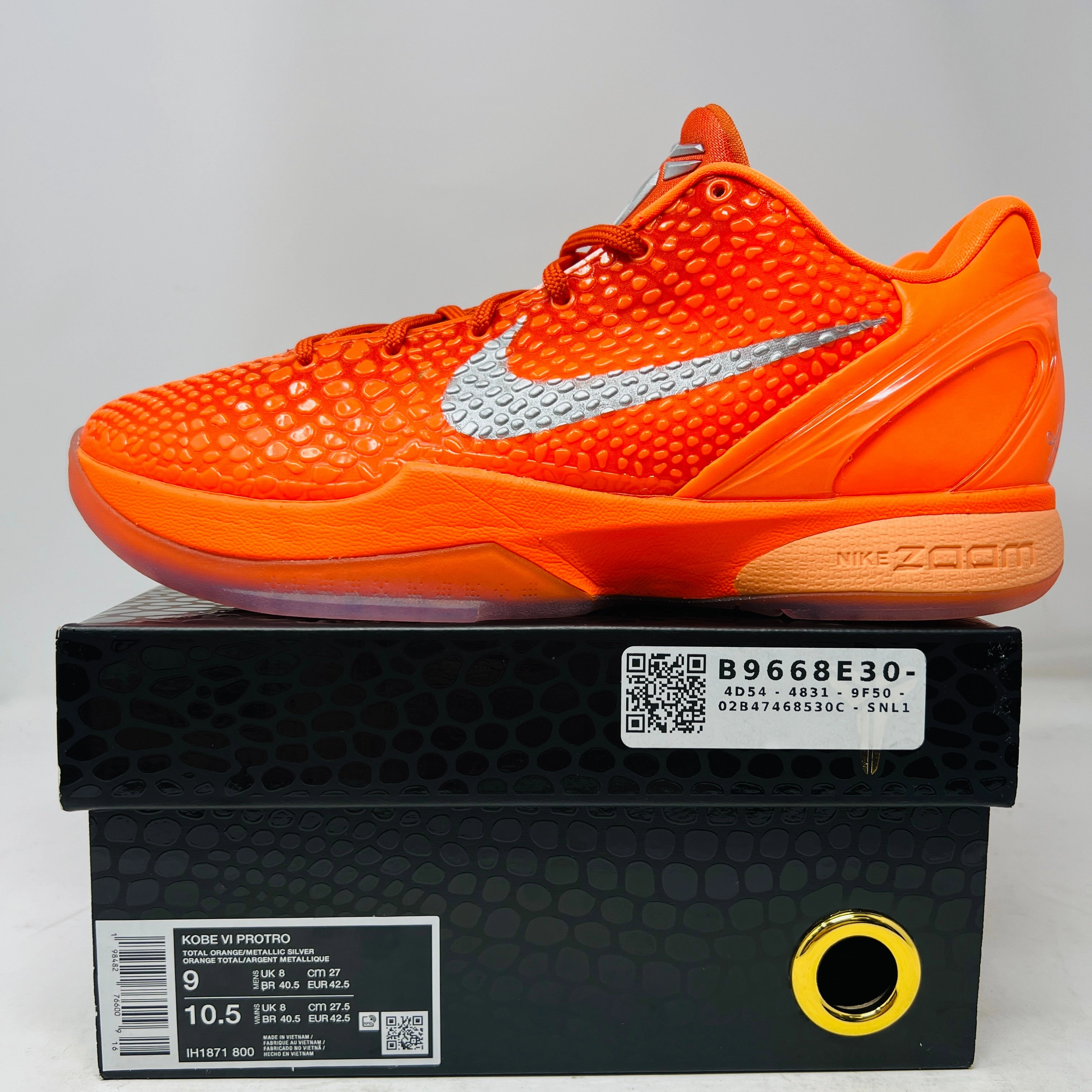 Agility Shoes Nike Kobe 6 Protro Total Orange
