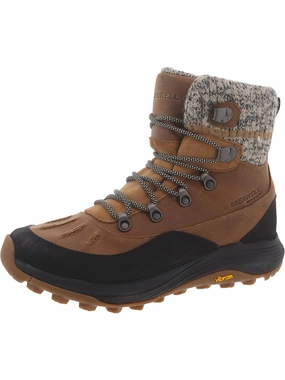 Quick Drying Functional Minimalist Womens Lace Up Cold Weather Shearling Boots