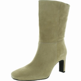 Claudette Womens Covered Heel Suede Ankle Boots Cowgirl Vibe