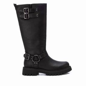 Strong Mood Women's Biker Boots In Black