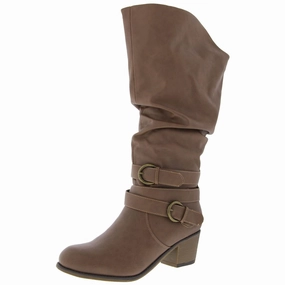 Womens Slouchy Manmade Knee-High Boots mesh material