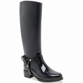 Cloudy H2O Womens Zipper Patent Knee-High Boots Slip Resistant Urban Commute