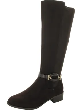 Stanell Womens Faux Suede Round Toe Knee-High Boots Outdoor Mission Run Errand