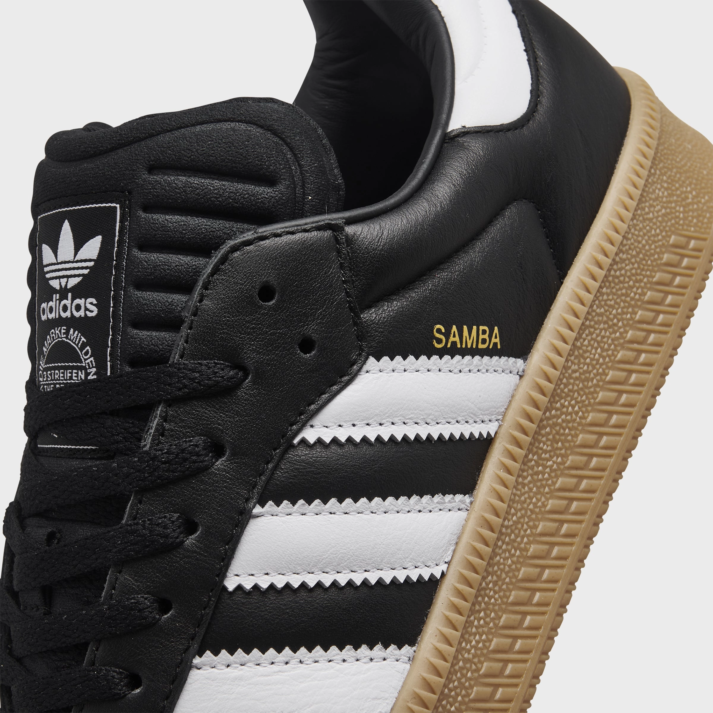 Functional Style Supportive adidas Samba XLG Core Black /  Footwear White - Gum