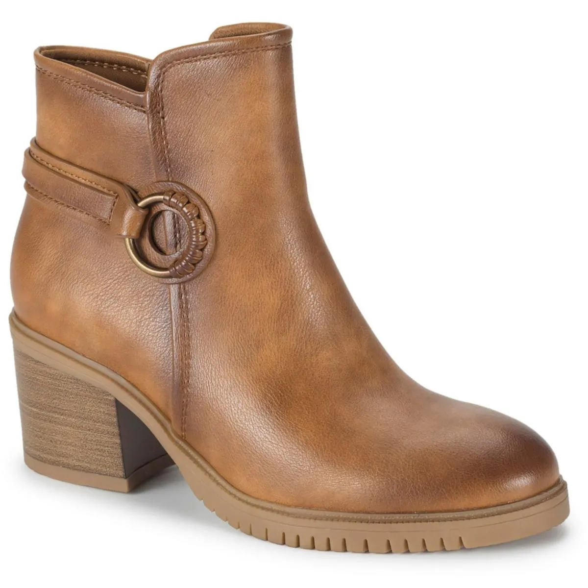 Multi Surface Comfortable Boots Felicia Womens Faux Leather Zipper Booties