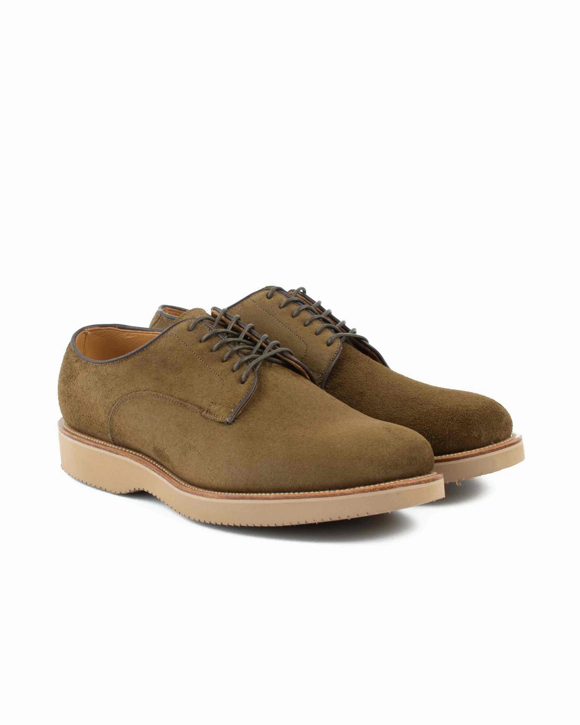 Viberg Mushroom Chamois Roughout Derby Shoe Festival Vibe