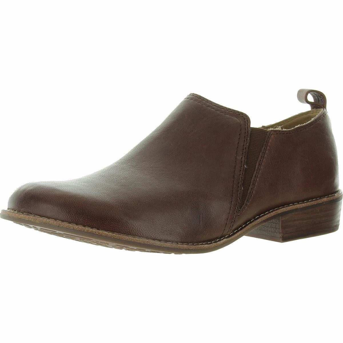 NAISBURY Womens Leather Slip On Shooties All Weather Urban Traveler Wide Sole