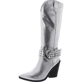 Stable Support Rough Terrain Shock Absorbing Morning Walk Lennon Womens Faux Leather Pointed Toe Knee-High Boots