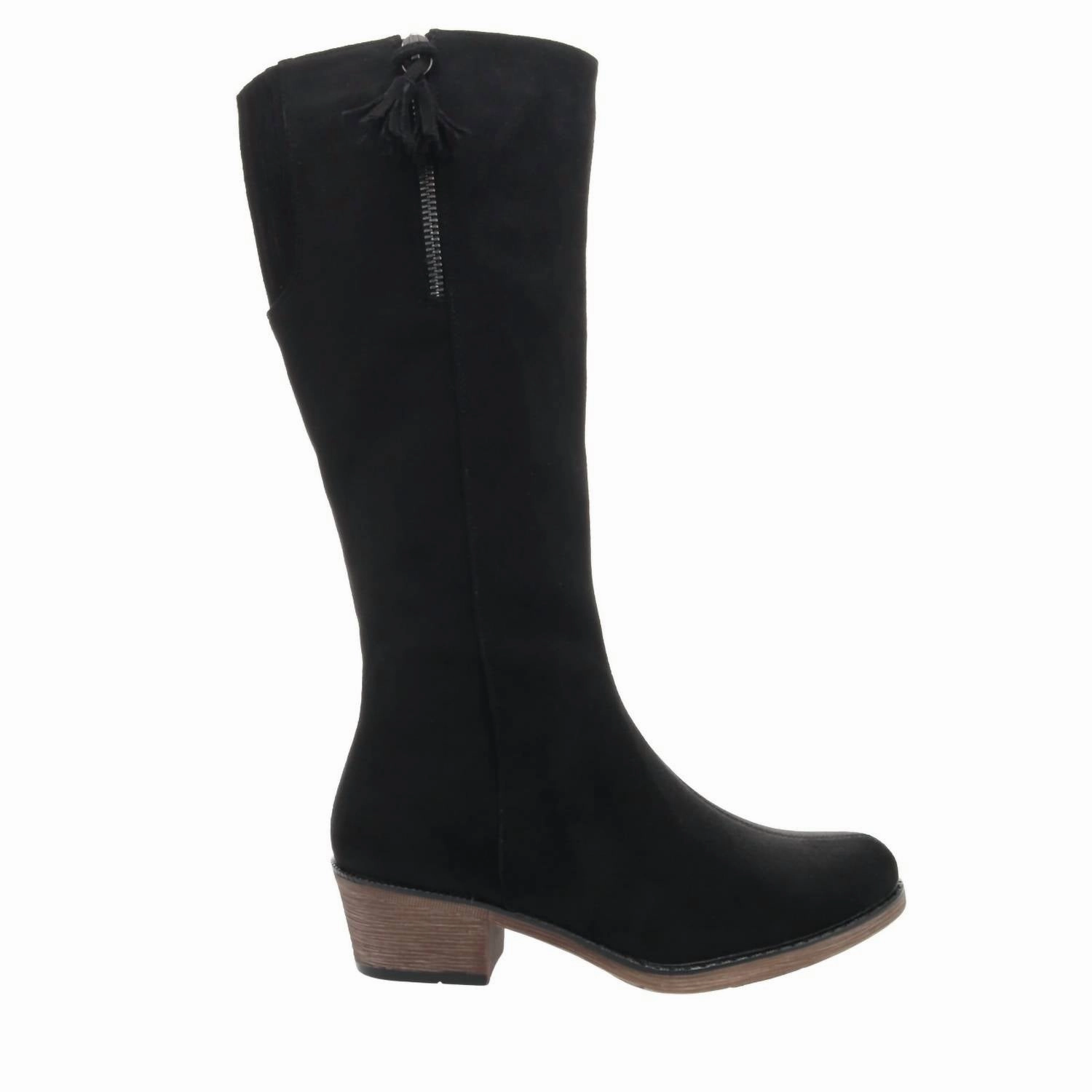 Women's Rider Boot - Wide Width In Black Durable Layer Outdoor Look