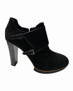 Tod's Ankle Boots in Black Suede Protective Finish Nature Lover Smooth Style