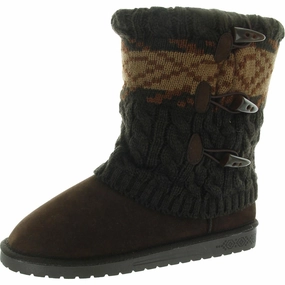 Rugged Built Hiking Trails All-Season Protection Womens Cable Knit Winter Boots