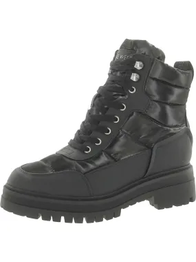 Womens Quilted Faux Fur Lined Combat & Lace-up Boots Outdoor Explore Comfortable Insole