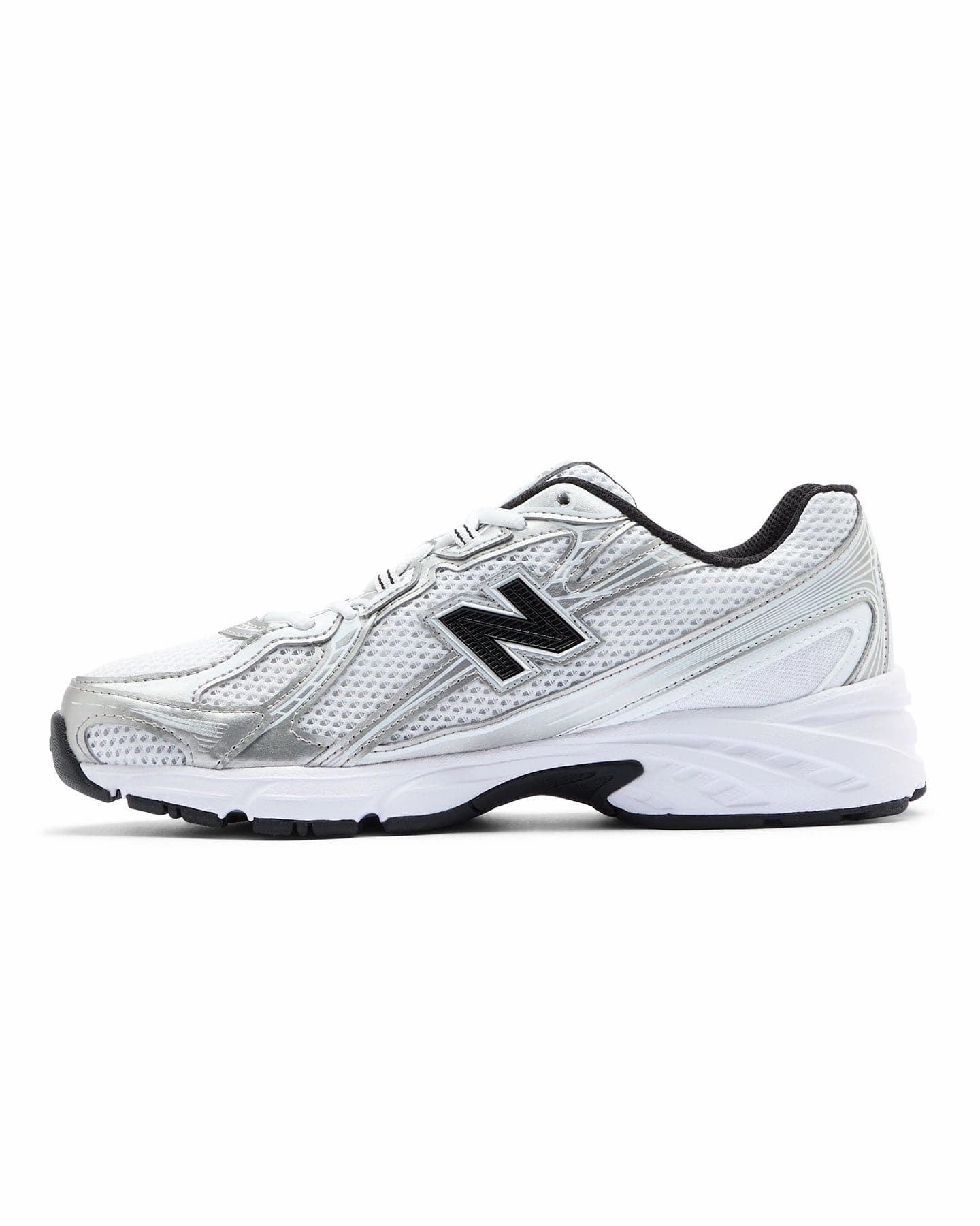 New Balance 740 - White / Silver Metallic / Black Ankle padding Multidirectional Flex