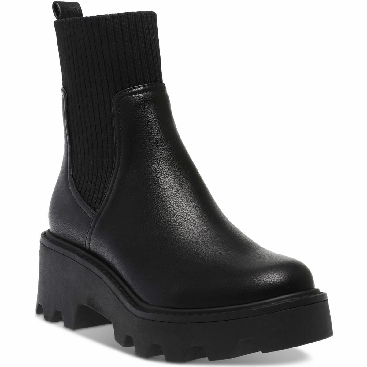 Villa Womens Solid Manmade Motorcycle Boots insulated Rough Ground