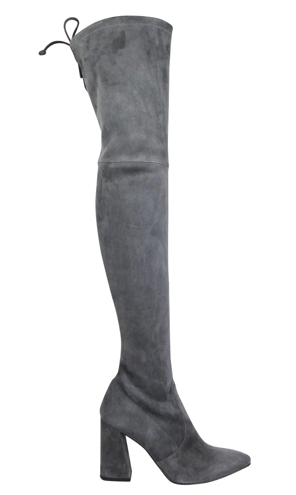 Italian Glam Stuart Weitzman Women's Suede Highstreet Chunky-Heel Over-The-Knee Boot