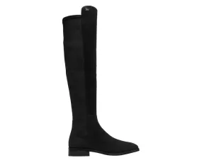 Feather Light Nature Lover Cushioned Step Night Travel Stuart Weitzman Women's Suede With Logo Over The Knee Boots