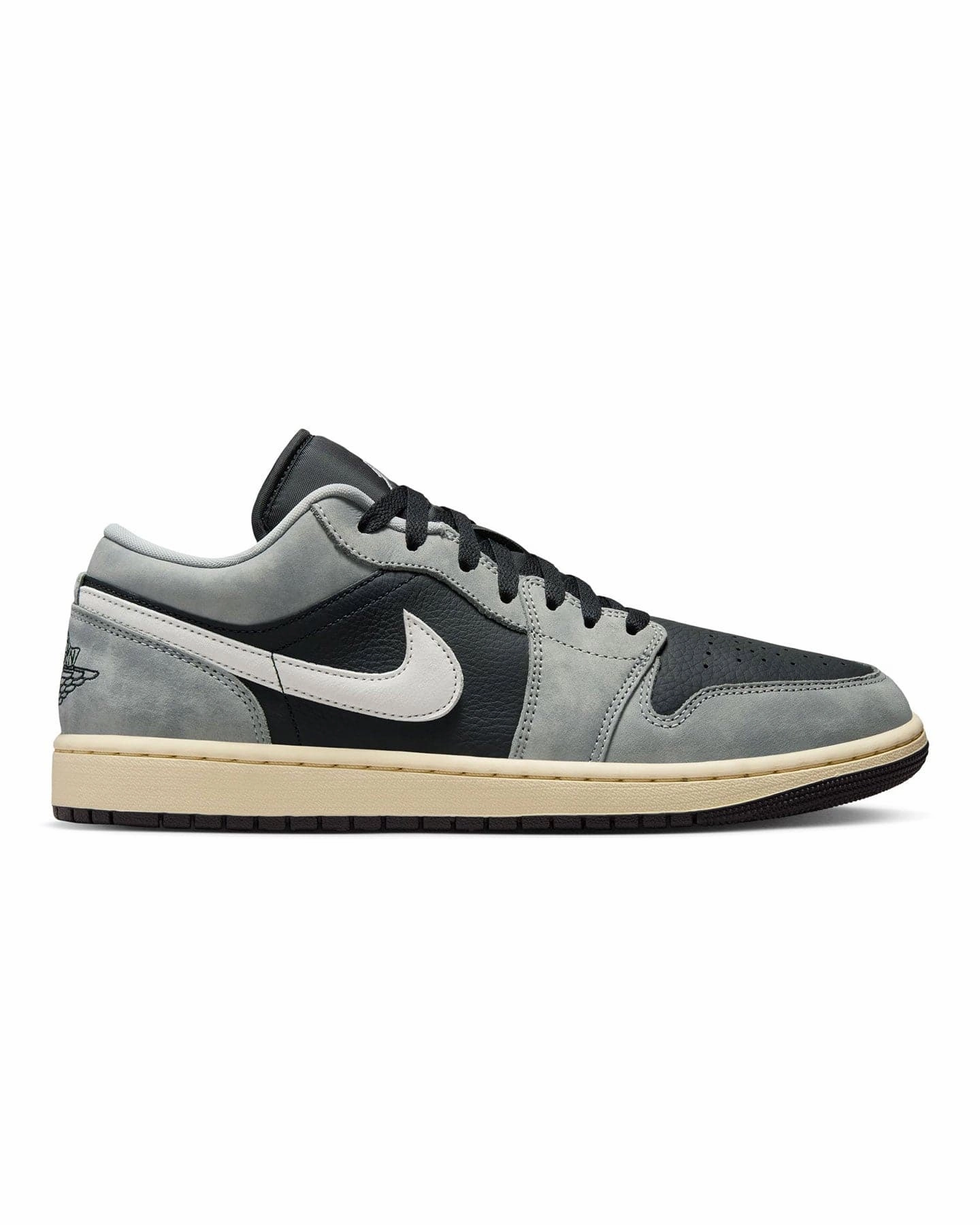 Jordan 1 Low SE - LT Smoke Grey / Black - Sail - Muslin Athletic Aesthetic Compression Molded Foam