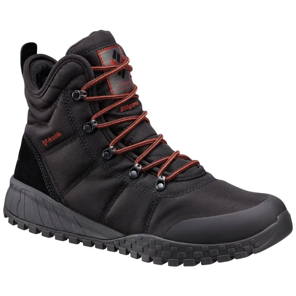 Comfortable Stride Grippy Outsole Rainy Day Commuter Columbia Men's Fairbanks Omni-Heat Boot Black Waterproof
