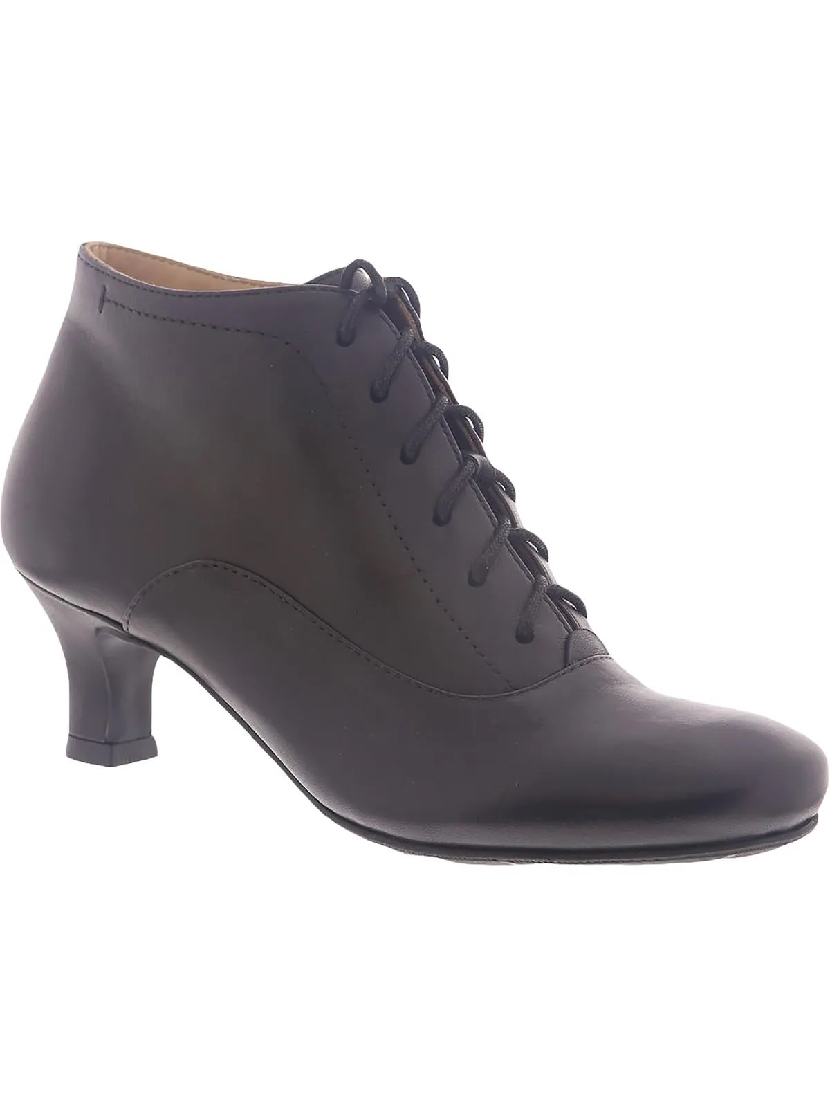 Sam Womens Leather Heeled Lace-Up Boot foldable youth trend