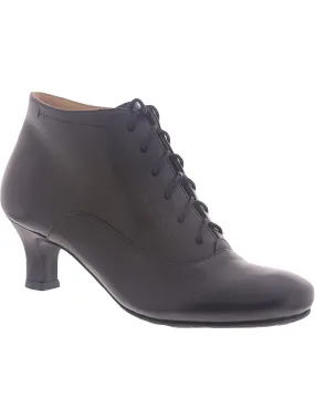 Sam Womens Leather Heeled Lace-Up Boot foldable youth trend