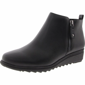 Comfort Edge Functional Fit YENA 3 Womens Zipper Faux Leather Ankle Boots