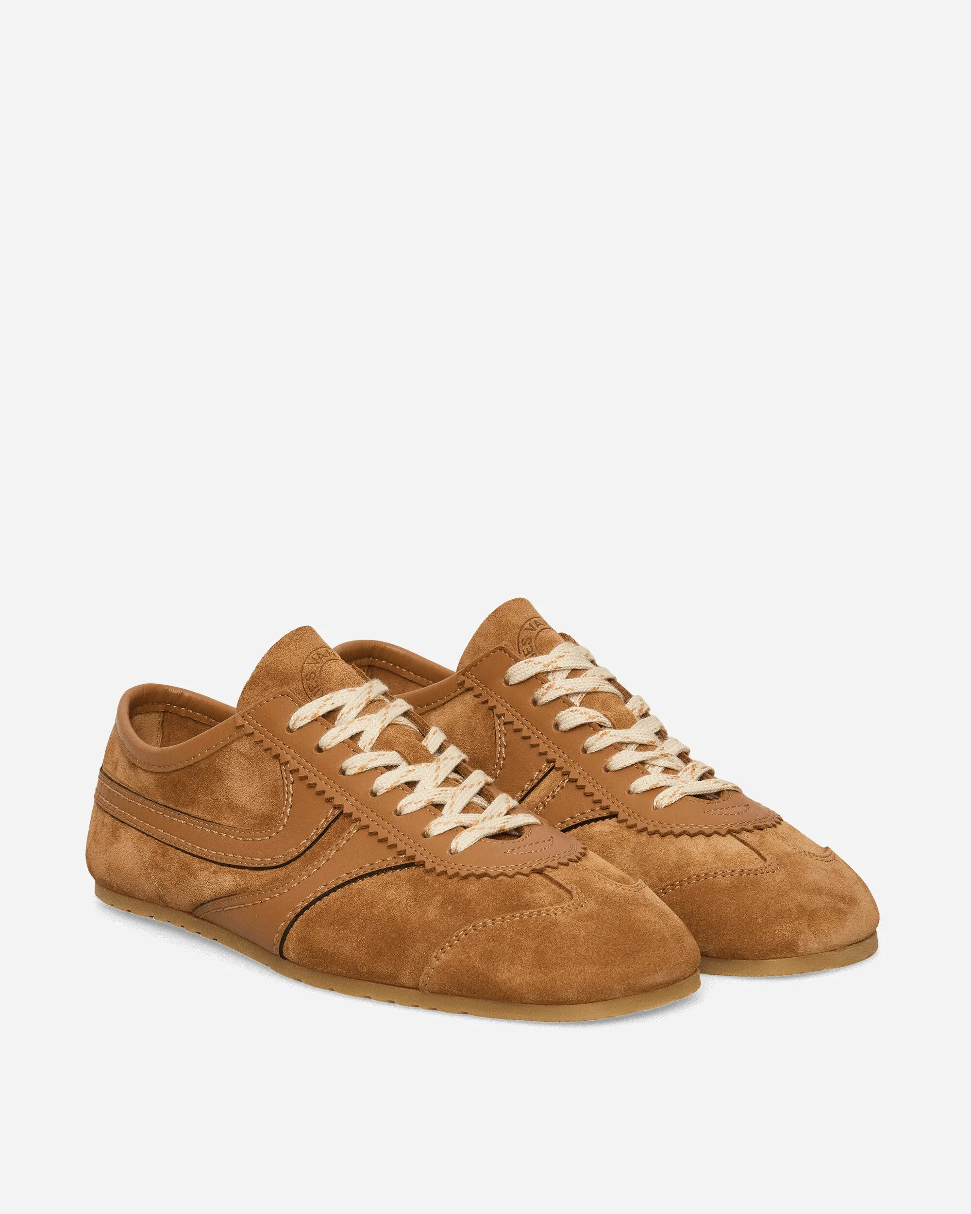 Gym Essential Firm Cushion Suede Sneakers Tan