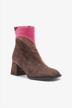 Suede Boots In Brown/pink Urban Explorer Insulated Adventure Journey