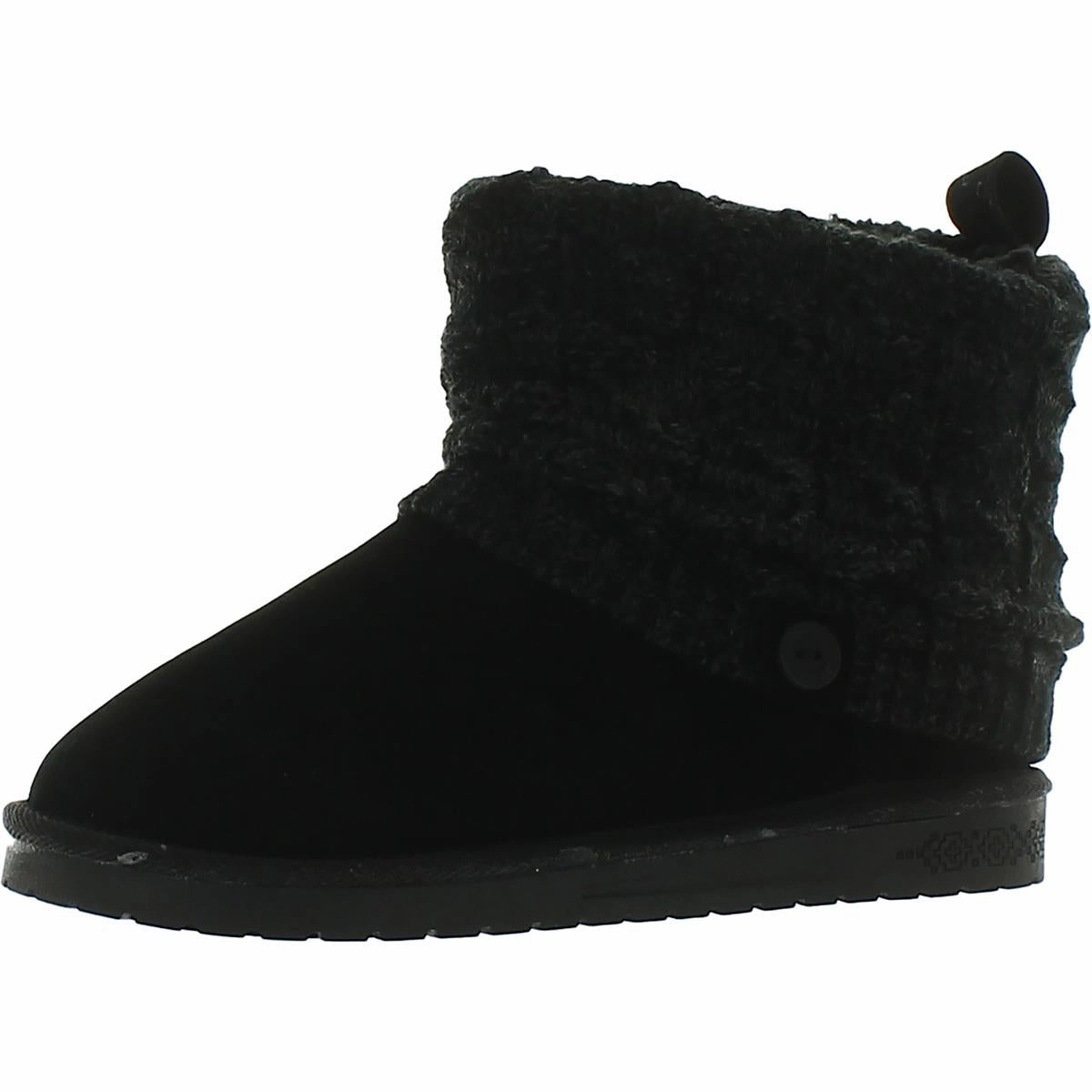 Laurel Womens Knit Faux Suede Winter & Snow Boots Comfort Tongue Thick sole