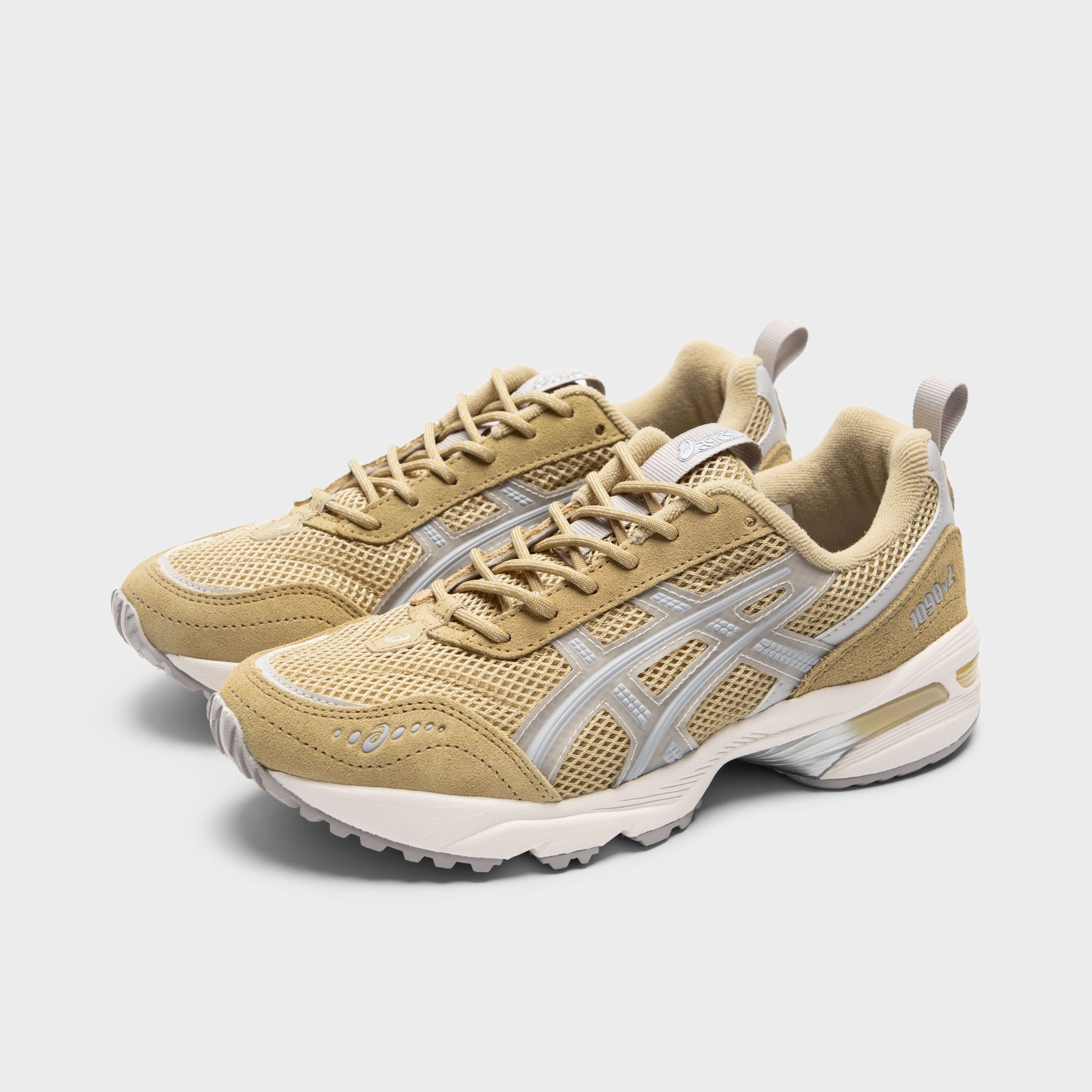 ASICS Women's Gel-1090v2 Khaki Beige / Oyster Grey TPU sole Coffee Walk
